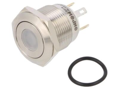 TRU COMPONENTS GQ 19B-N Pulsante Antivandalo 48 V/DC 2 A 1x Off /  On Gq 19b N Pulsante Antivandalo 48 V Dc 2 A 1x Off On Ip65 Momentaneo 1 Pz 4974838