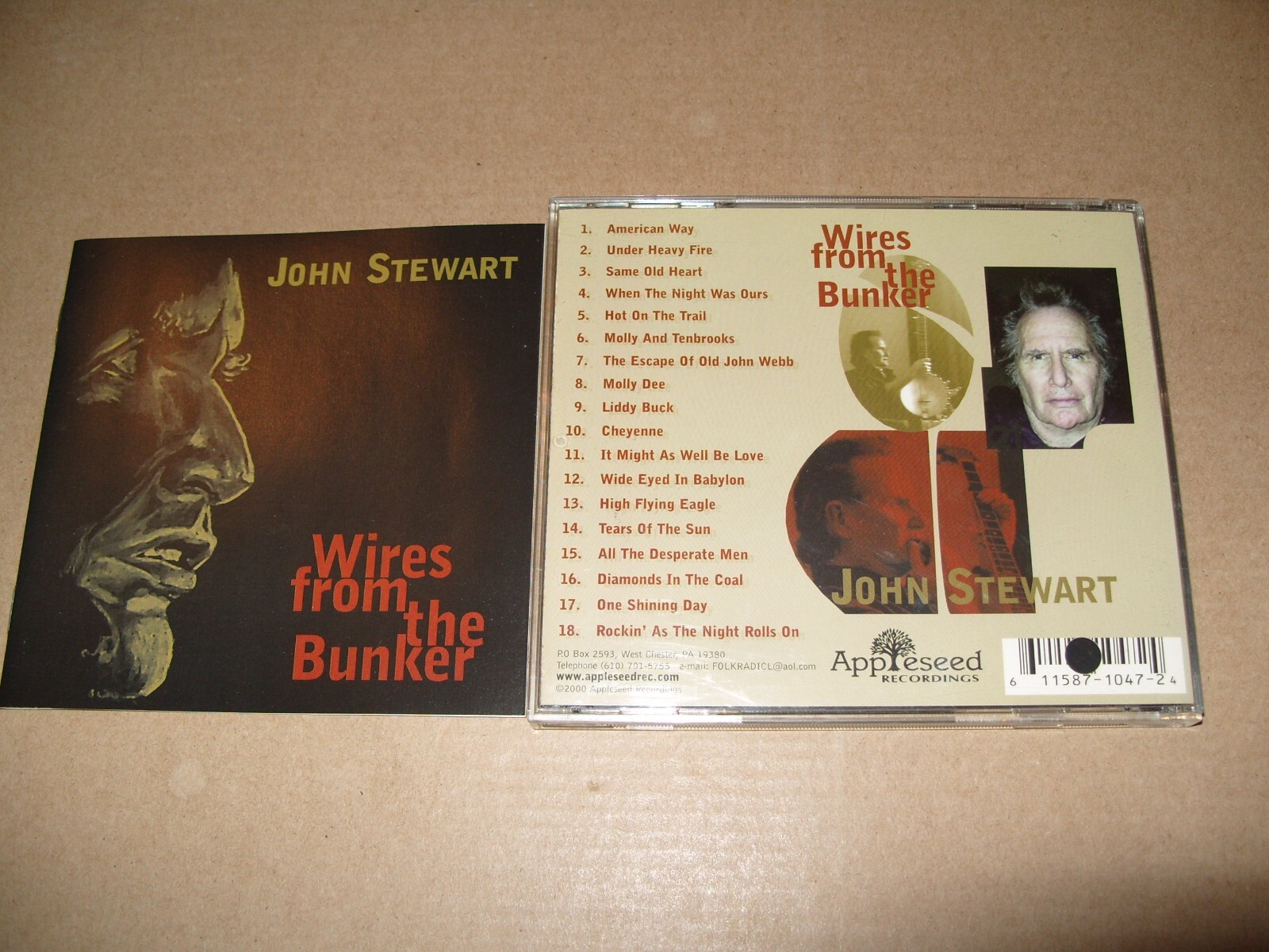 John Stewart - Wires from the Bunker 2000 CD + BOOKLET EX+/BACK INLAY PUNCH HOLE
