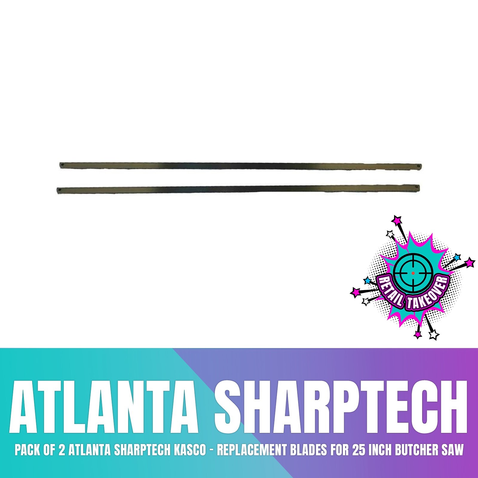 Pack of 2 Atlanta SharpTech KASCO Replacement Blades For 25 Inch