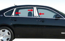 For 2006-2013 Chevy Impala 6pc Stainless Steel Chrome Pillar Post Trim Molding