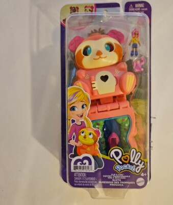 Polly Pocket Flip & Find Sloth Compact, Flip Feature Creates Dual Play Surfaces