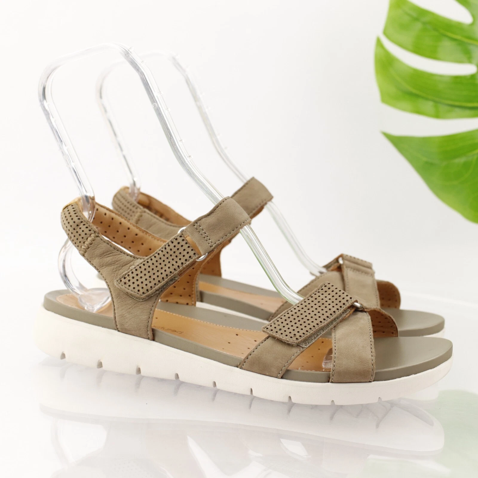 Sandalo donna Clarks Un Zafferano taglia 11 pelle marrone talpa cinturino regolabile