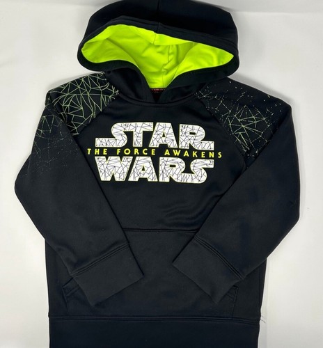 Star Wars The Force Awakens Boys Black/White/ Yellow Neon Hoodie Size 5 - Picture 6 of 7