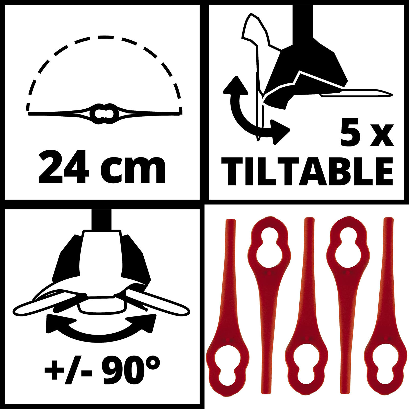 Einhell 3404553 GE-CM 18/30 Li Lama Di Ricambio Per Tosaerba - Foto 3