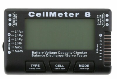 CellMeter 8 8 Multifunctional Digital Power Servo Tester 2S-8S