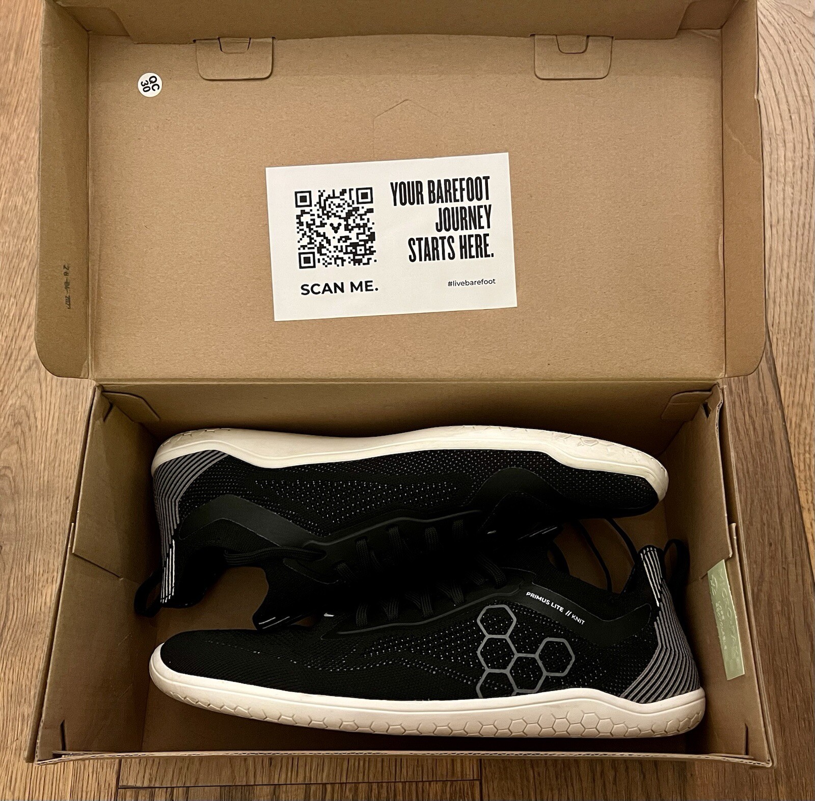 Vivobarefoot Mens Primus Lite Knit Obsidian - UK8/EU42 image 7