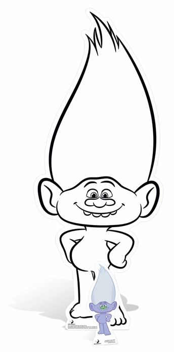 Trolls Craft Guy Diamond Colour and Keep Lifesize and Mini Cardboard Cutout