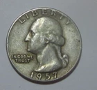 1957  D  Washington Silver Quarter   90% Silver
