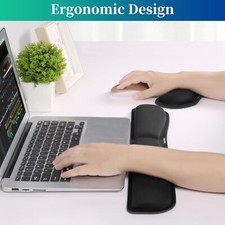 Keyboard Mouse Wrist Rest Pad Set-Gel Support Cushion with Memory Foam Comfort