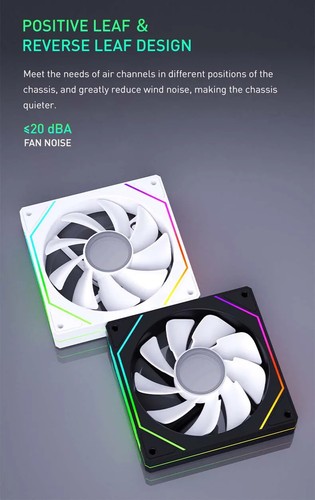Lot UF-1 PRISM 4 PRO Computer Chassis Fan 12cm ARGB 4 Pin PWM Quiet Cooling Fan - Picture 24 of 36