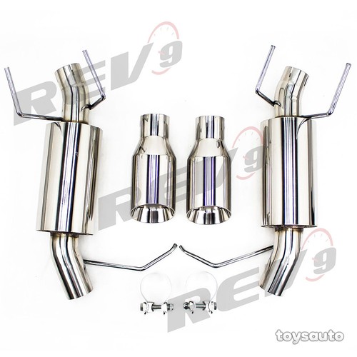 Rev9 FlowMaxx Axle back Exhaust 4" Stainless Dual Tip for Mustang V6 3
