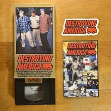 Hook-Ups  “Destroying America” Vintage Skate Video / VHS 2001  With Sticker