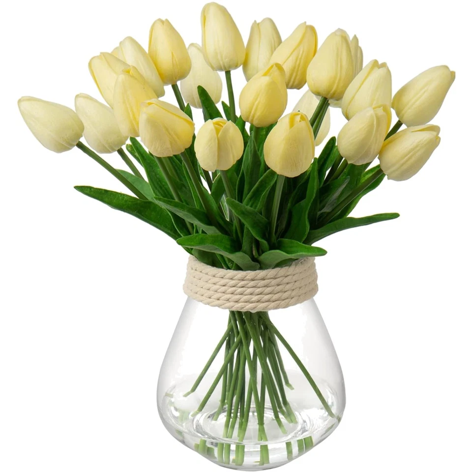 20 Stück künstliche Tulpen Latex 34cm Hochzeitsdekoration Wohnaccessoire - Bild 1 von 4