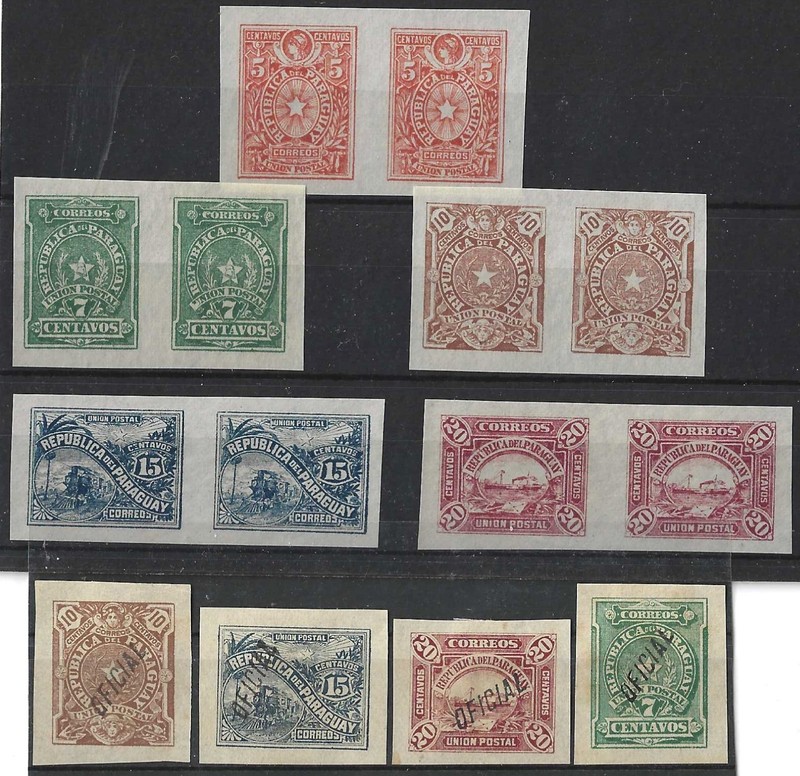 PARAGUAY. INTERESTING ACCUMULATION OF OFFICIAL STAMPS