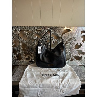 Brahmin Edie Black Dietrich Leather Shoulder Bag