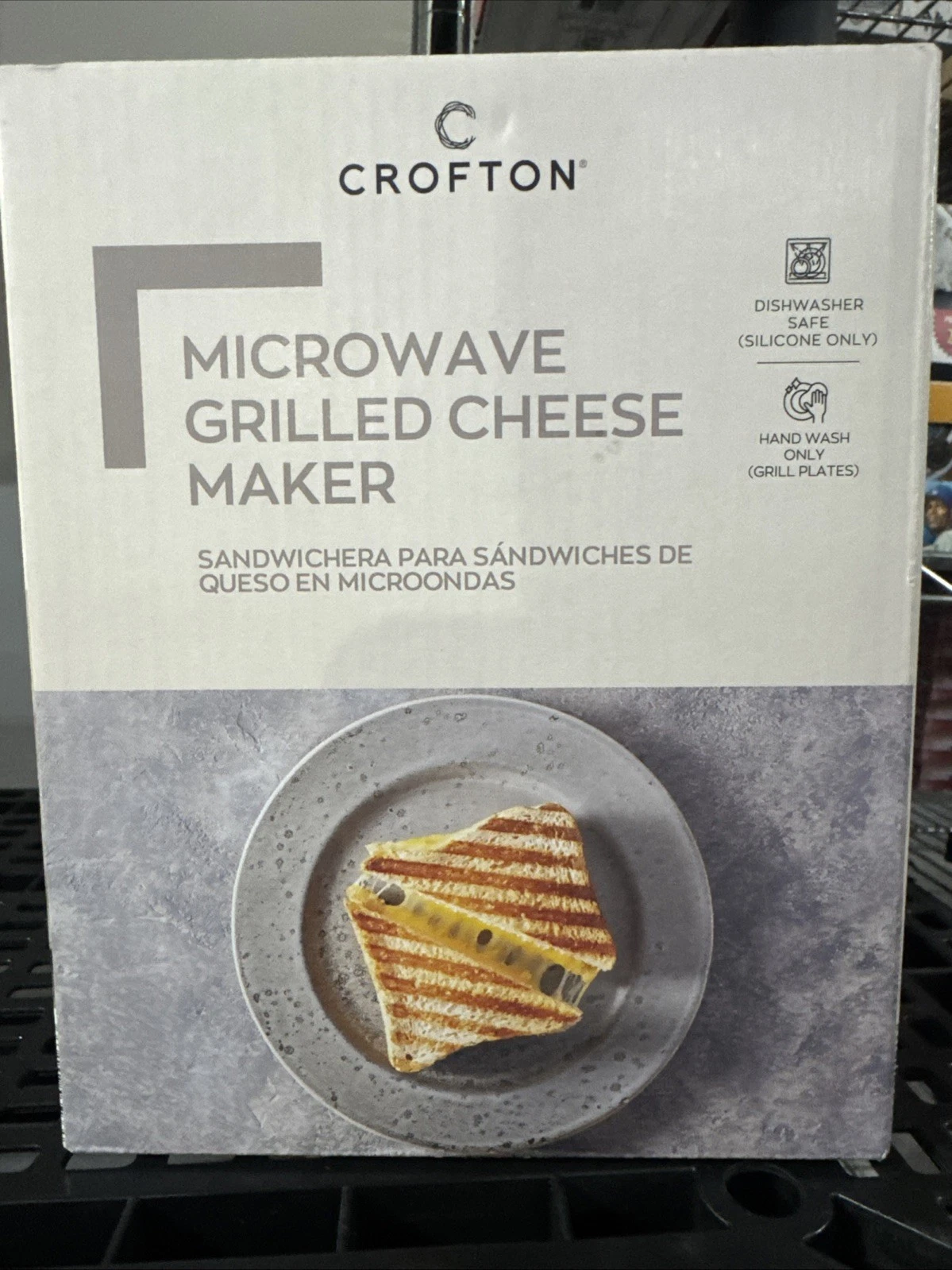 New Crofton Microwave Grilled Cheese Maker Silicone Grill Plates Dishwasher Safe