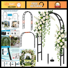 Rustproof Metal Garden Arch Trellis for Climbing Plants, Outdoor Wedding Arbor 4