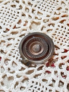 Vintage Solid Brass Bed Bolt Cover Sheraton Style 2" diameter