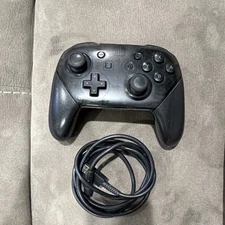 Nintendo Switch Pro Controller Wireless/Wired Ergonomic Black w/ Charging Cable