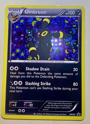 Pokémon TCG Umbreon Holo Full Art Card BW93 Black & White PRISTINE CONDITION 