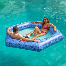 Tommy Bahama 8ft Inflatable Water Hammock Set Party Island, Portable, Summer Fun