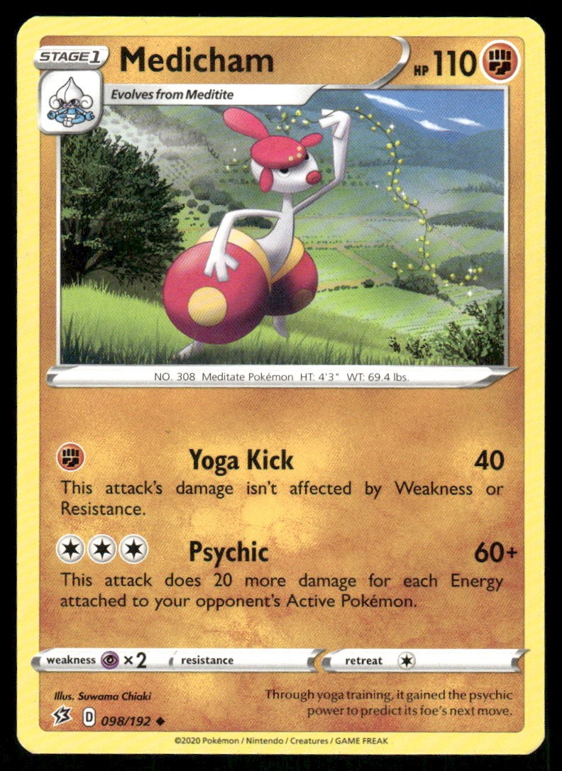 Medicham 098/192 - Rebel Clash - Uncommon NM