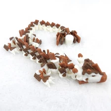3D Printed Articulated Smores Dragon – Holiday Decor - Multicolor!