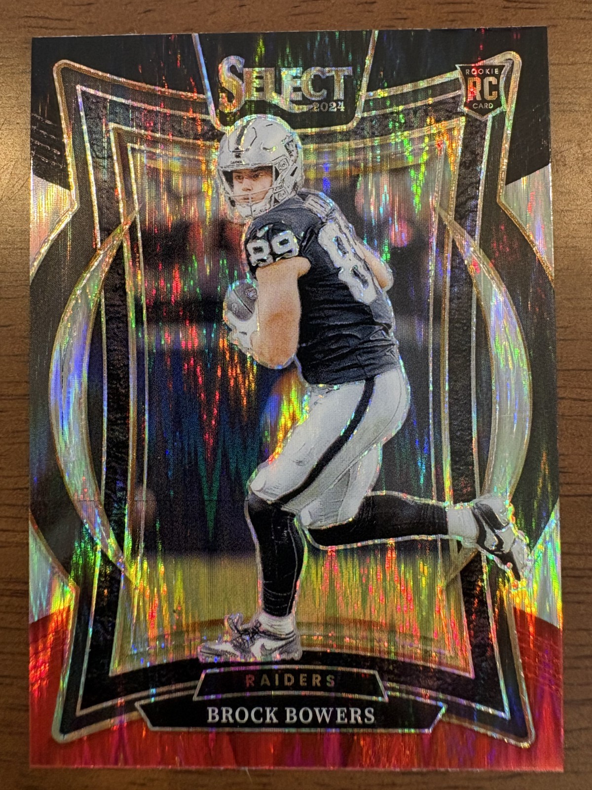 2024 Panini Select - Concourse Brock Bowers #31 Black & Red Shock Prizm (RC)