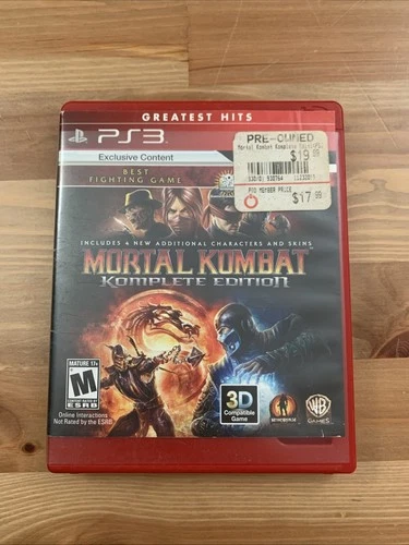 Mortal Kombat Komplete Edition (Playstation 3) PS3 Greatest Hits