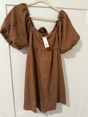NEW with Tags Small Women Audrey Paris Francesca s Dress Size Small Brown