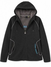 Under Armour Women s MD Black Sherpa Fleece Full Zip Hoodie Jacket Loose Fit