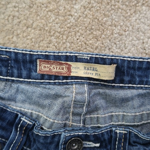 Big Star Hazel Curvy Bootcut Jeans Women's 28 Blue Denim Low rise - Picture 3 of 14