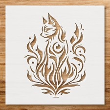 Cat Silhouette Wall Art Stencil for Animal Lovers - StencilAir