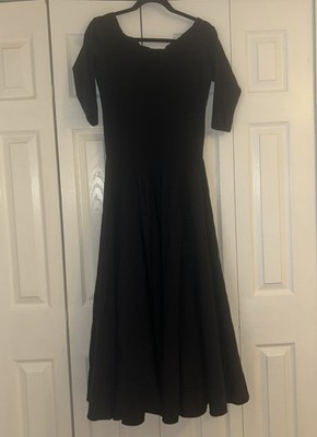 Luna Luz Women's L Black Stretch Top Maxi Dress Full Skirt Whimsy Ballerina  | eBay