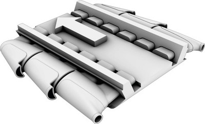 Ibg 1/72 Spitfire Mk.I Early Type Exhaust Pipe With Mounting Bracket, 3D Printe_