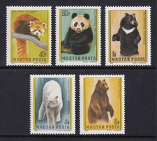 HUNGARY 1977 Bears set of 5 SG 3155-3159 MNH/**