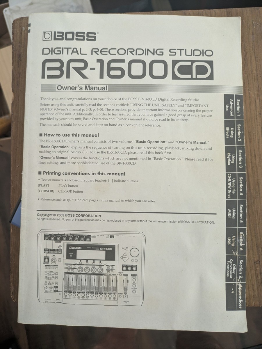 BOSS BR-1600CD Digital Multi Track Recorder for sale online | eBay