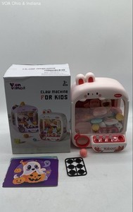 Van Vime Yabao Kids Claw Machine Pink Bunny Rabbit Tabletop Game Tested Works