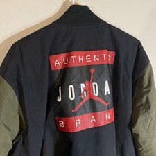 Giacca Bomber Jordan Flight Renegade Nero Verde $275 - Taglia XL