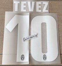 Stampa Nome + Numero Giocatore 10 Tevez Juventus 12/14 Per Maglia Home