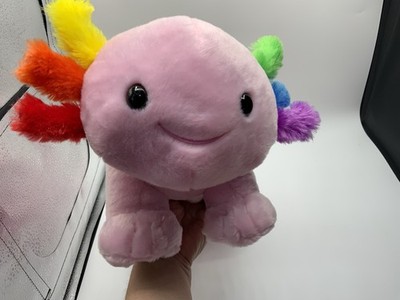 Build A Bear Regenbogen Axolotl rosa Plüsch Limited Edition sehr guter Zustand