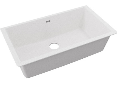  Elkay ELGRU13322WH0 Quartz Classic Single Bowl Undermount Sink - White