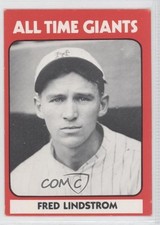 1980 All Time New York Giants Freddie Lindstrom (Giants Logo on Cap) HOF m5x