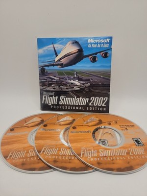 Microsoft Flight Simulator 2002 Professional Edition (Windows PC, 3-Disc Set)