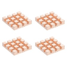 4 Pcs Copper Heatsink 15x15x3mm, Heat Sink Cooler Radiator for Raspberry Pi