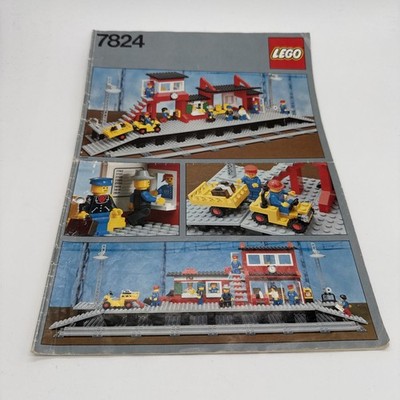 Lego  7824 Train Station Bahnhof  nur Bauanleitung gelocht Eisenbahn Classic