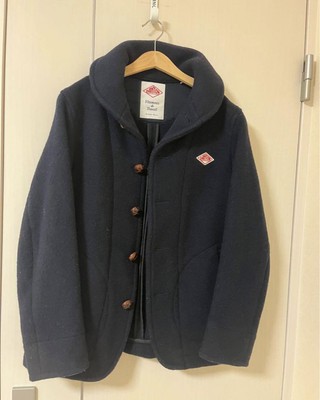 DANTON Wool Mossa Jacket Round Collar Navy Casual Stylish