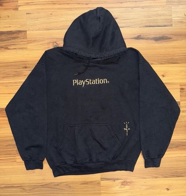 Cactus Jack by Travis Scott x PlayStation Motherboard Hoodie Mens Size M Black