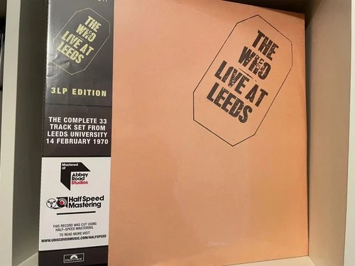 The Who Live At Leeds 3 x Vinyl LP Deluxe 180gram Half Speed Remastering Sealed