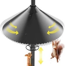 Metal Squirrel Baffle - Squirrel Baffle for Bird Feeder Pole, Upgrade Spring Mot